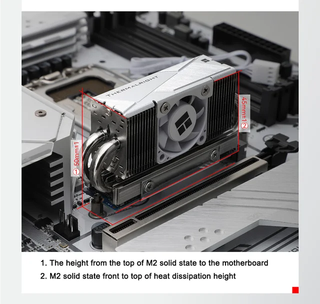 Thermalright HR10 2280 PRO SSD Cooler - Dual-Sided Heatsink With 4 Heat Pipes & 3500-6500RPM Fan, For M.2 NVMe