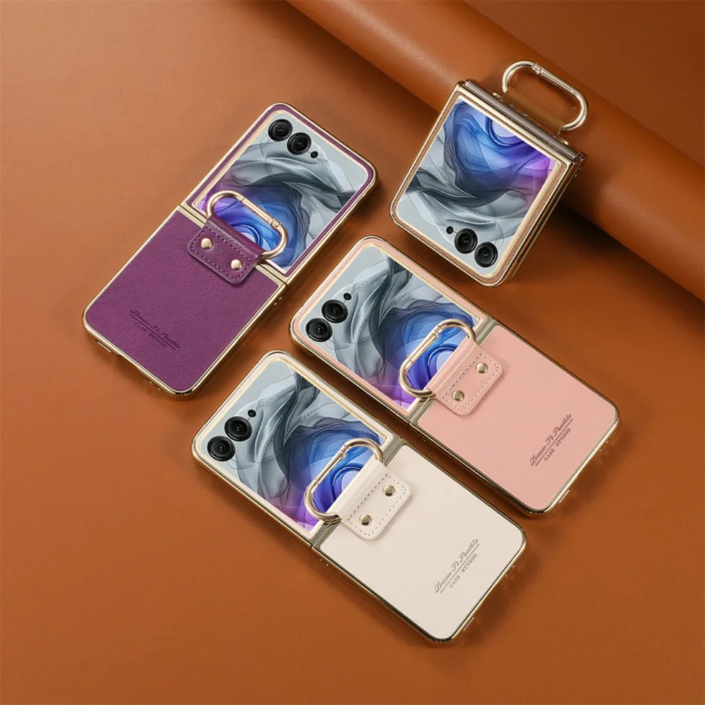 Leather Armor Ring Case - Luxury Back Panel Cover