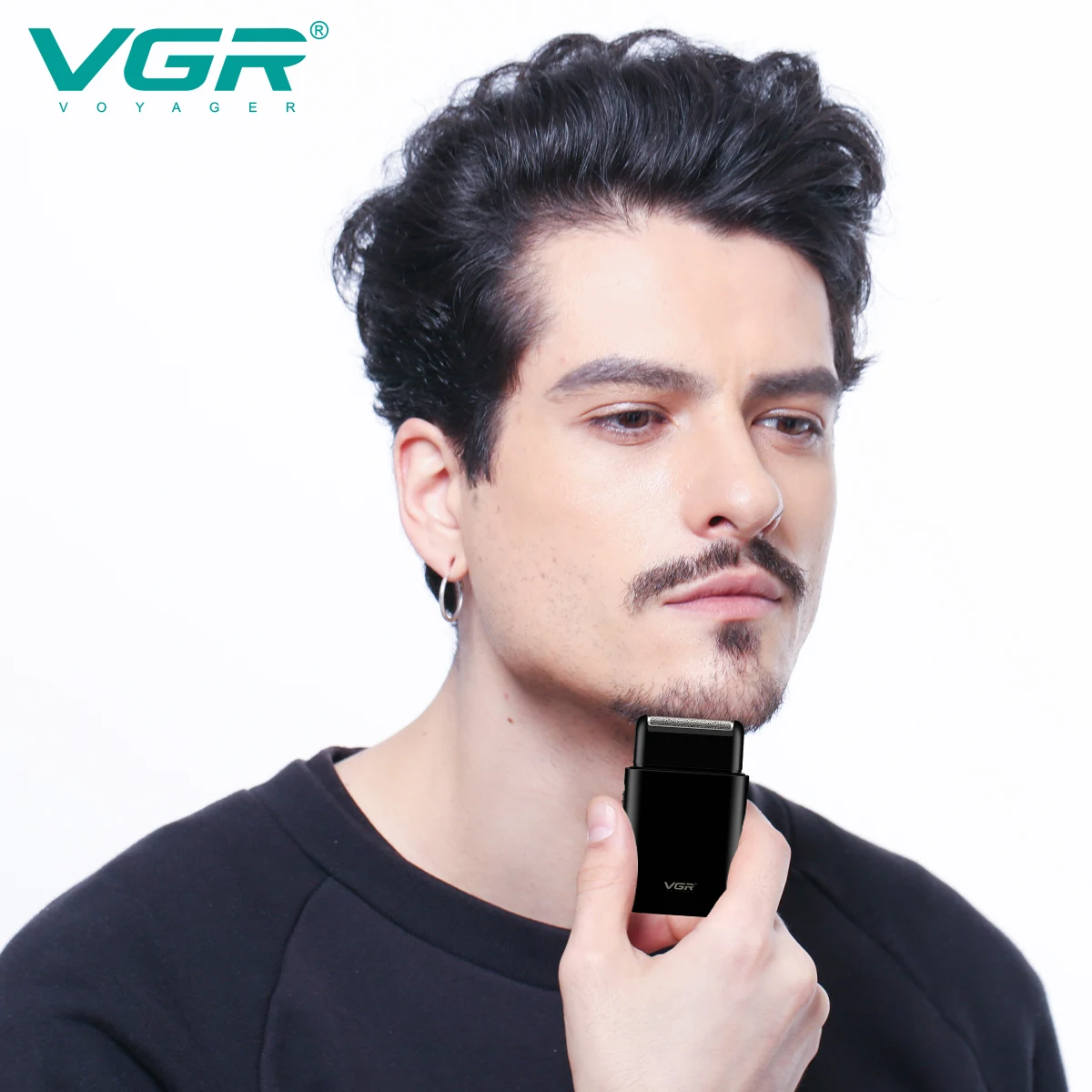 VGR ماكينة حلاقة كهربائية احترافي موس الحلاقة ميني ماكينة حلاقة وتشذيب اللحية آلة قطع اللحية موس الحلاقة ماكينة تهذيب الشعر للرجال V-390