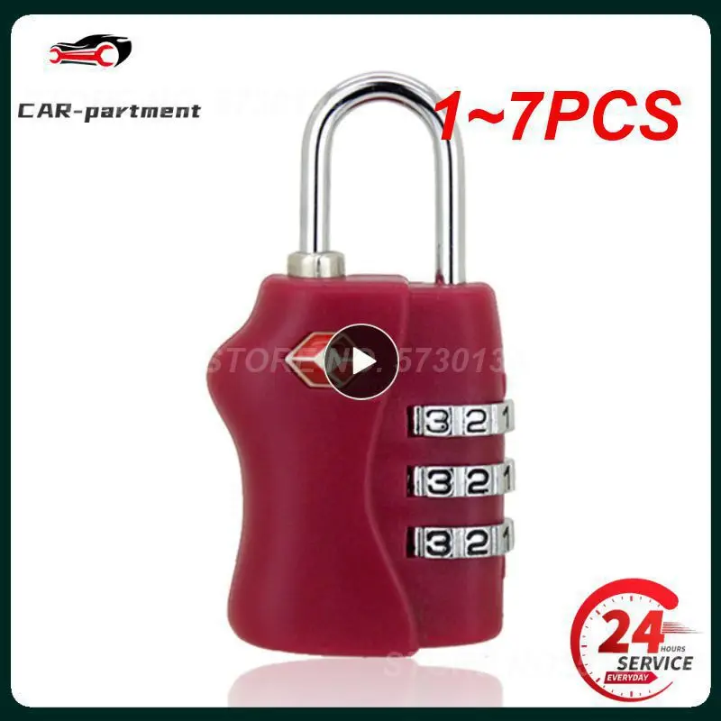 

1~7PCS Approved Luggage Lock 3 Position Resettable Combination Lock Travel Suitcase Duffle Bag Locker Combination Lock