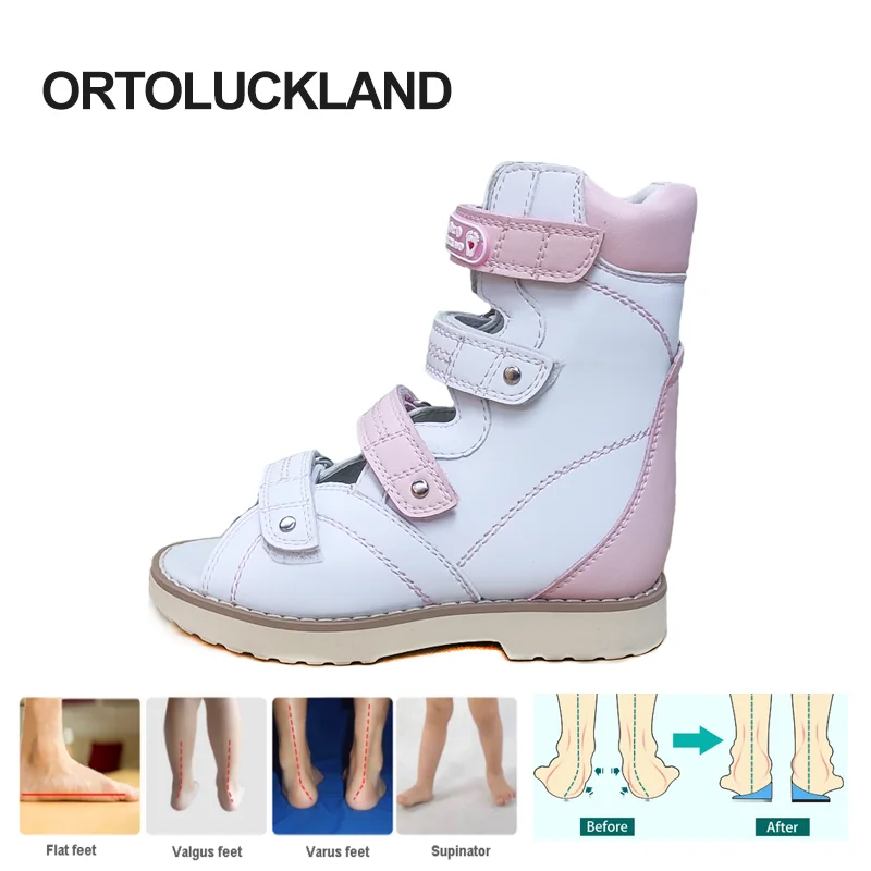 Atlantische Oceaan Leegte Voorverkoop 2022 Meisjes Prinses Sandas Kinderen Orthopedische Lederen Schoenen  Kinderen Hoge Top Platform Platvoeten Schoenen Maat 22 34| | - AliExpress