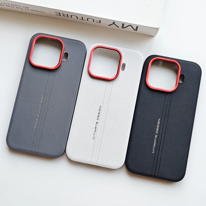 Premium Business PU Leather Case with Soft TPU Edge - Ultra Thin Cover