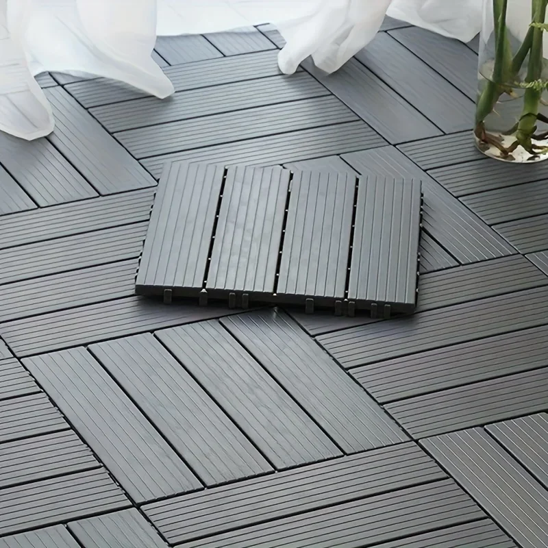 Plancher de balcon adapté à terrasse extérieure, jardin, cour, décoration extérieure, épissage de carrelage, pont en bois, 1 pièce