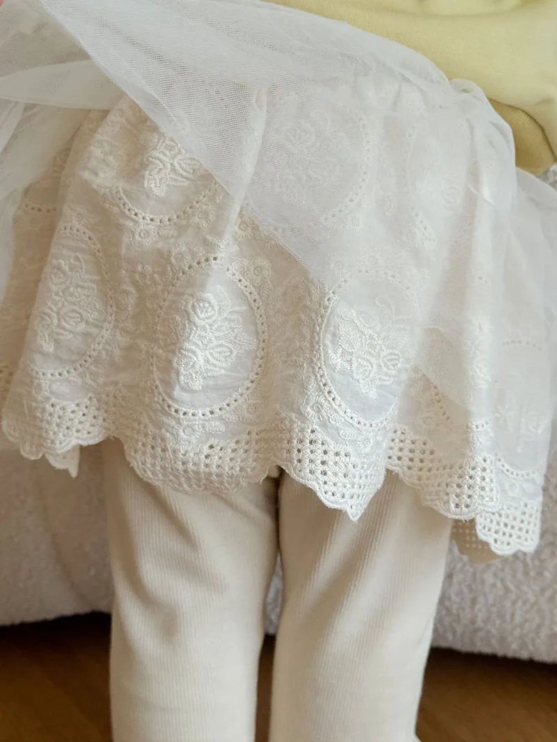 Girls Autumn Leggings with Mesh Skirt