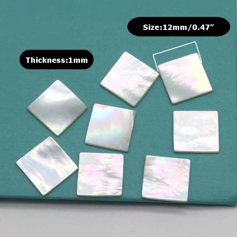 Natural Freshwater Mother of Pearl Shell DIY Ornaments Accessories And Wood Inlay Carved Material Primary Color Plate 20PCS natural shell ornaments