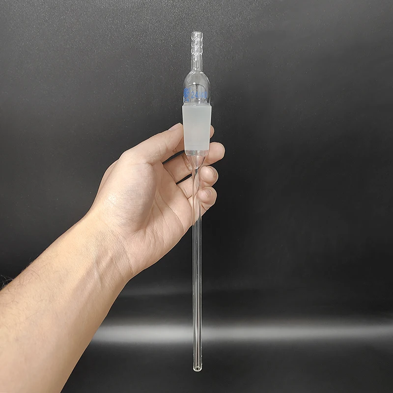 Straight suction connector External grinding Male 24/40 Lower glass tube length 153mm/200mm Air duct Snorkel Glass gas pipe lab glass adapter