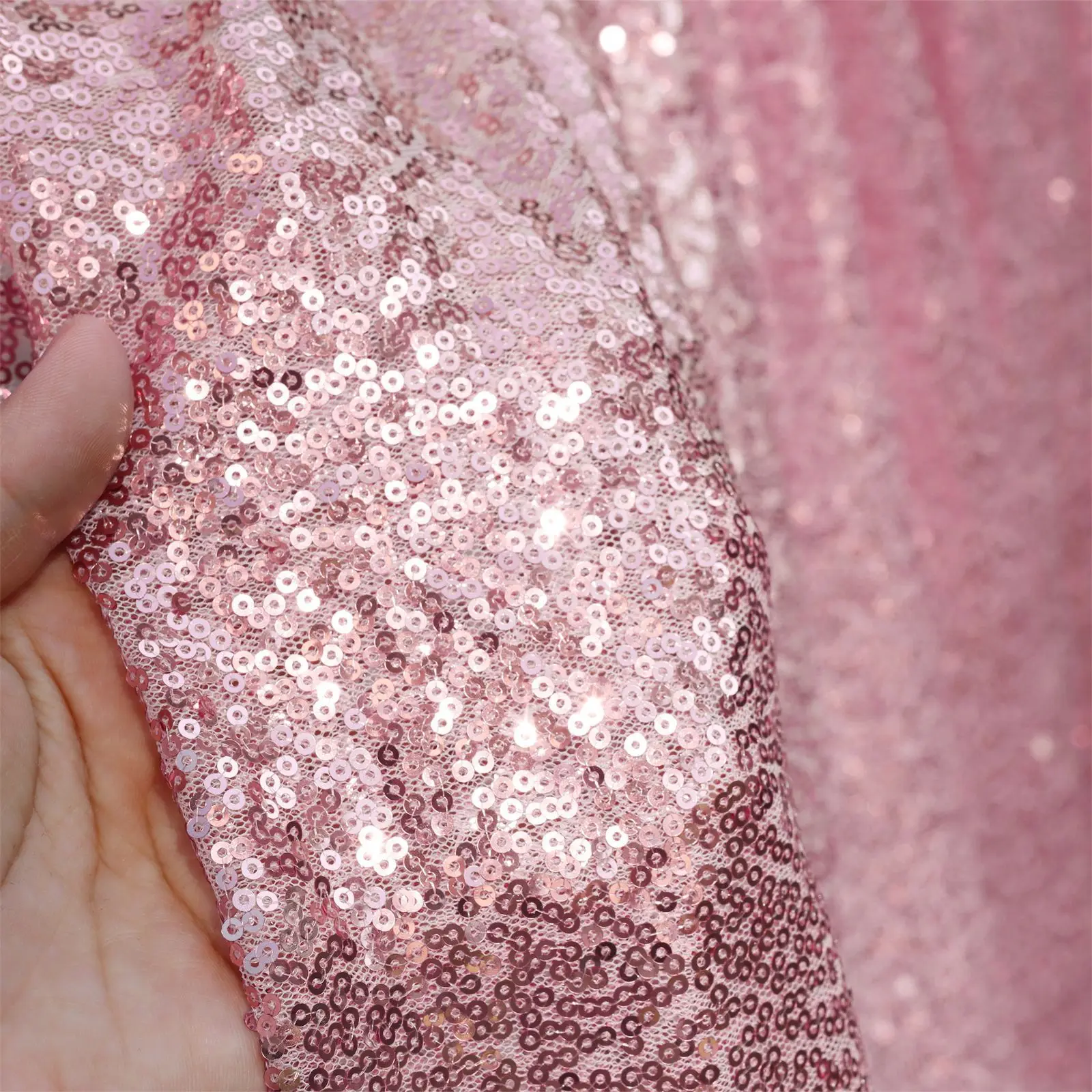 4/6/9/14ft Rose Gold Sequin Table Skirt for Round/Rectangle/Square Table for Birthday Party Wedding Christmas