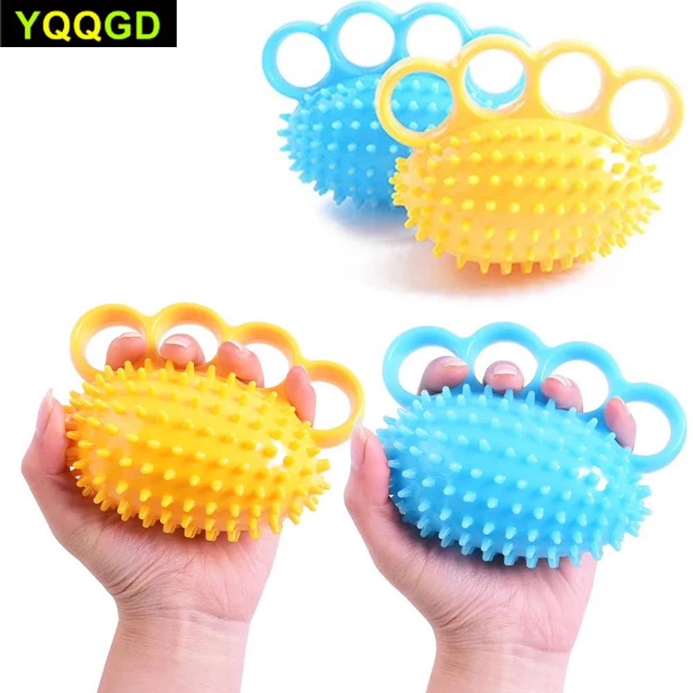 grip ball silicone massage hand acupoint finger exercise equipment release pressure blood circulation strength training healthy 1Pcs Hand Grip Strength Ball,Finger Wrist Flexibility Exerciser Grip Ball,Muscles for 4 Fingers, Finger Physical Training Tool