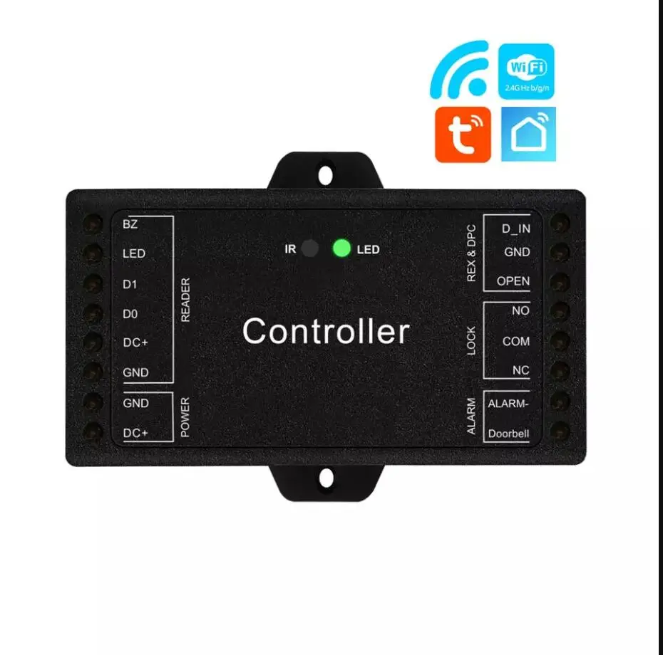 Dc 12V Tuya Wifi Remote Control Sboard Mini Size Single Door Access Control Board Controller Wiegand 26 ~ 44 Bit Input 1000 User