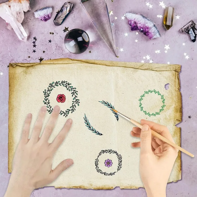 1pc Wreath Clear Stamps Plant Reusable Transparent Silicone Stamp Branch Garland Seals Postmark for Journaling Card Making Decor