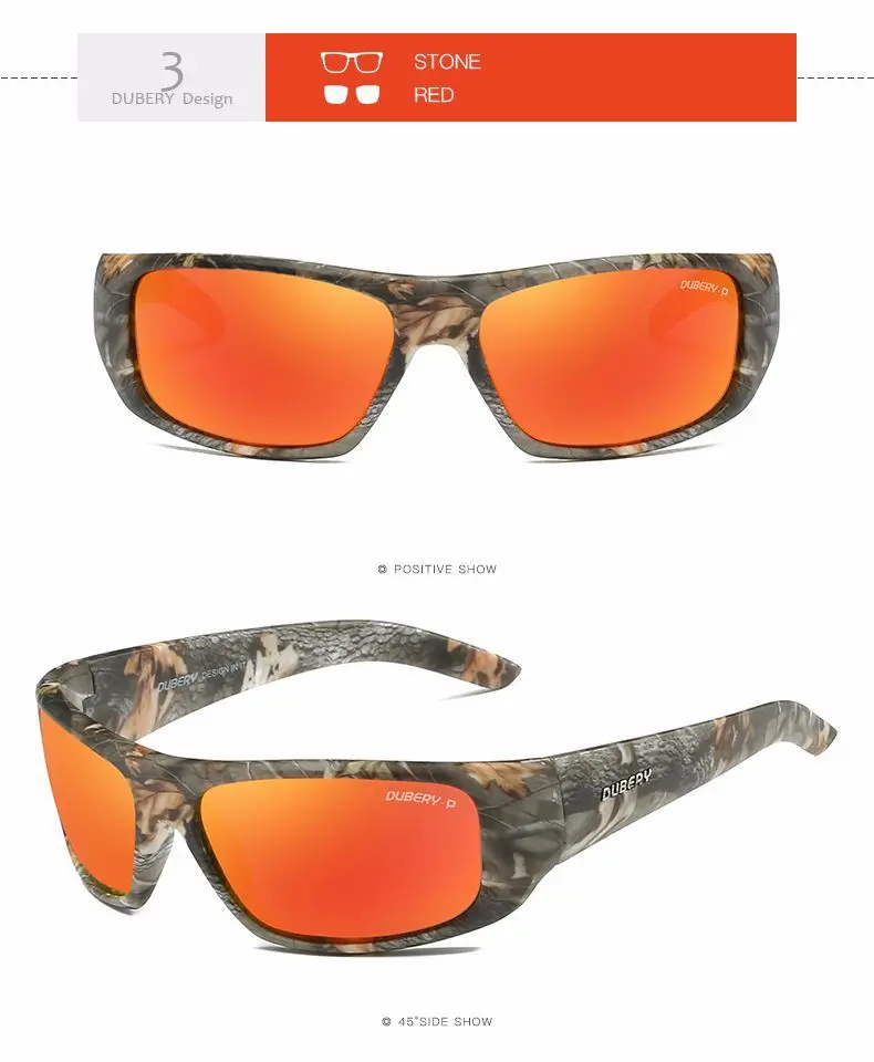 DUBERY Camouflage sports riding fishing polarized sunglasses women