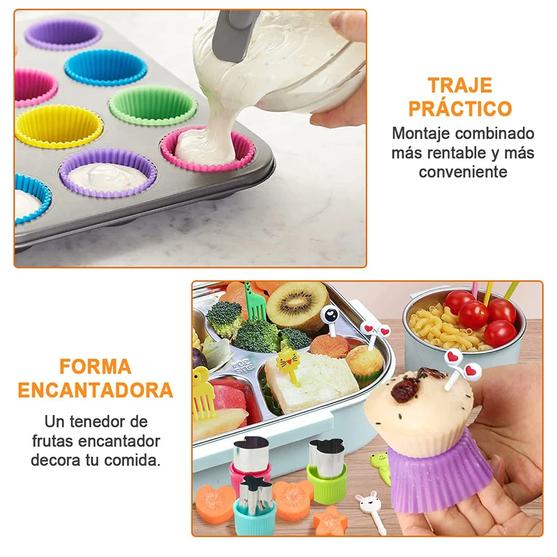 Cute Mini Food Picks Children Animal Cartoon Snack Cake Dessert Food Fruit Forks Silicone Lunch Box Dividers fruit fork food picks food toothpicks silicone fork