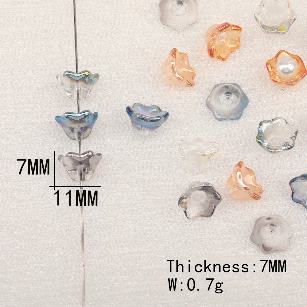 Cordial Design 7*11MM 650Pcs Crystal Material/DIY Beads Making/Flower Shapes/Jewelry Findings & Components/AB Plating/Hand Made - cordial