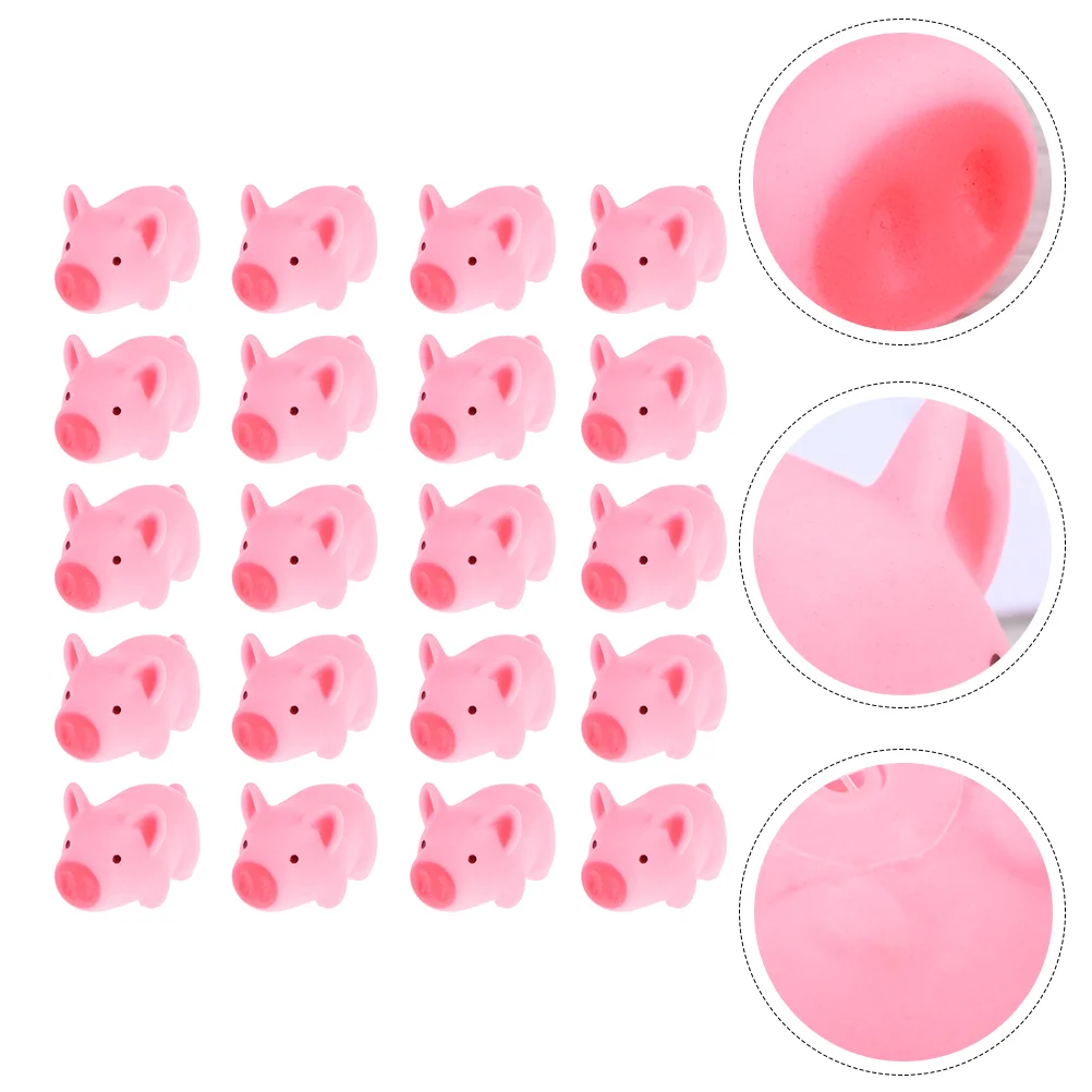 

20 Pcs Pig Toy Relief Squeezing Children’s Toys Fun Sensory Vinyl Anxiety Squeeze