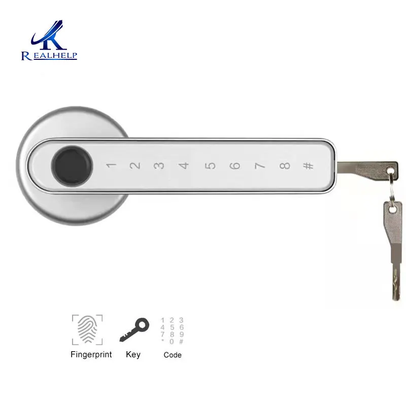 latch smart lock TTlock Tuya Smart Home Fingerprint Electronic Door Lock Password APP Bluetooth Mechanical Key Security Biometric Handle Lock gliderol remote Access Control Systems