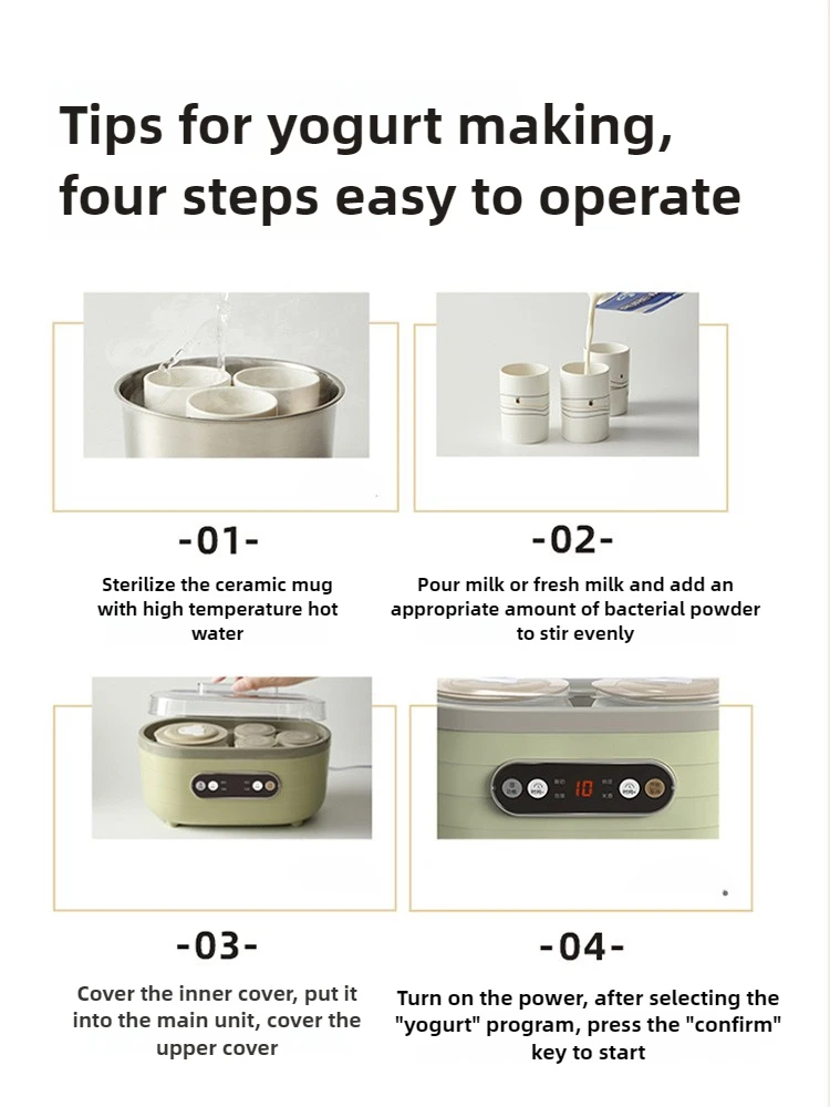 220V Electric Yogurt Maker Automatic Natto Beans Fermenting Machine for Pickled Cabbage and Wine Fermentation with 8 Inners 5