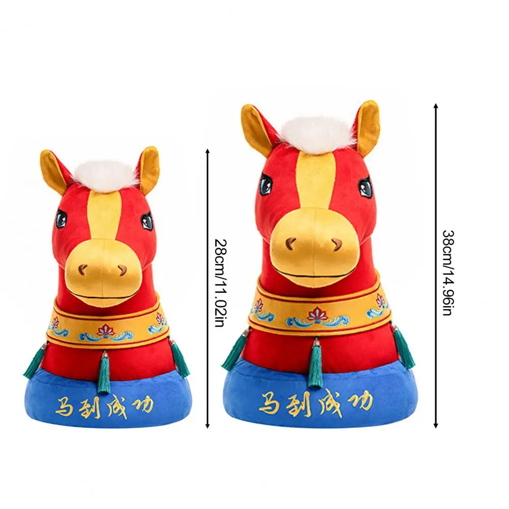 말머리 인형 2026 중국 말 인형 전통 말년 마스코트 행운의 새해 선물