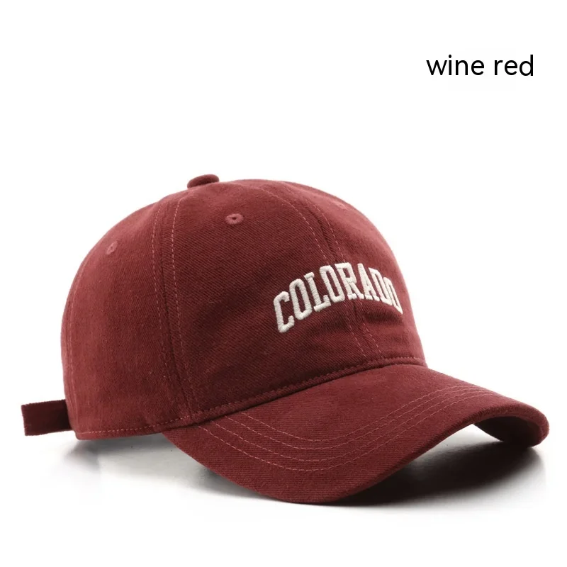 

Japanese autumn and winter women fashion popular vintage letter embroidery cap outdoor sports travel male shade baseball cap