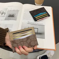 Portefeuilles de luxe pour femmes, porte-cartes multifonction en cuir PU, petit sac à cartes, porte-monnaie court pour femmes 4