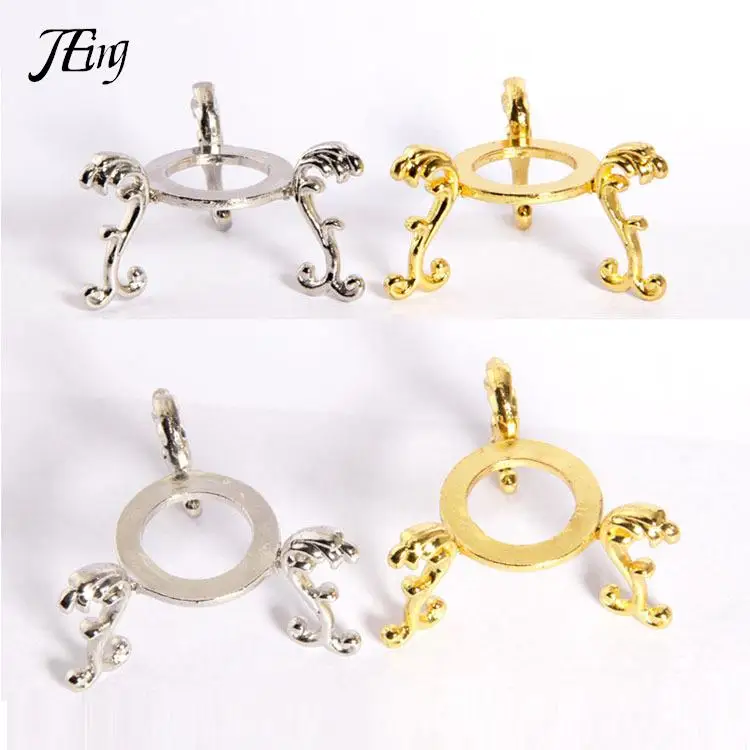 European Style Metal Gold-plated Display Gemstone Egg Support Base Crystal Ball Stand Office Ornament