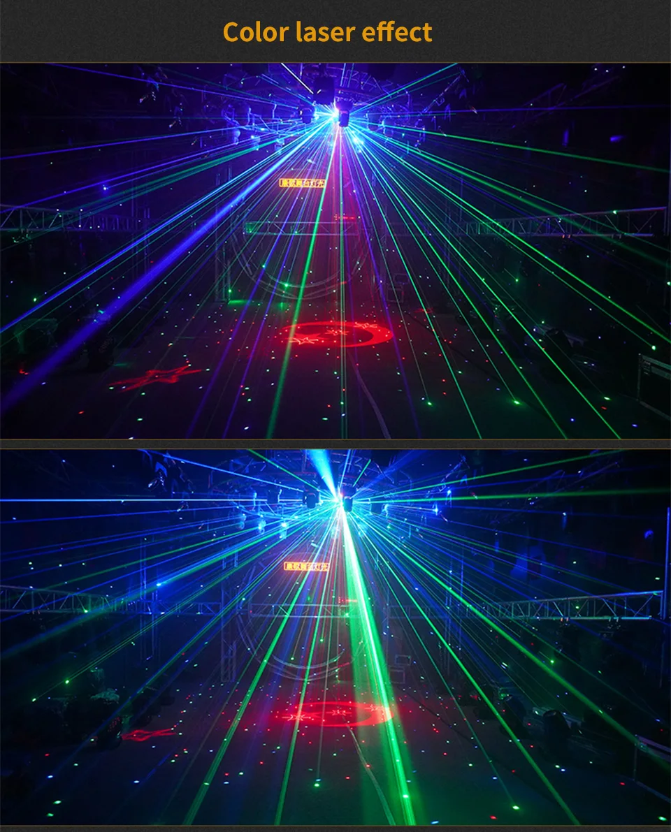 RGB DJ Laser Light Disco Stage Lighting Effect DMX Controller Full Color Stars L