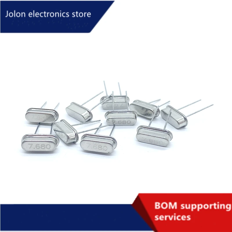 

In-line passive crystal oscillator 7.68M 7.680MHZ HC-49S 49S DIP quartz crystal resonator