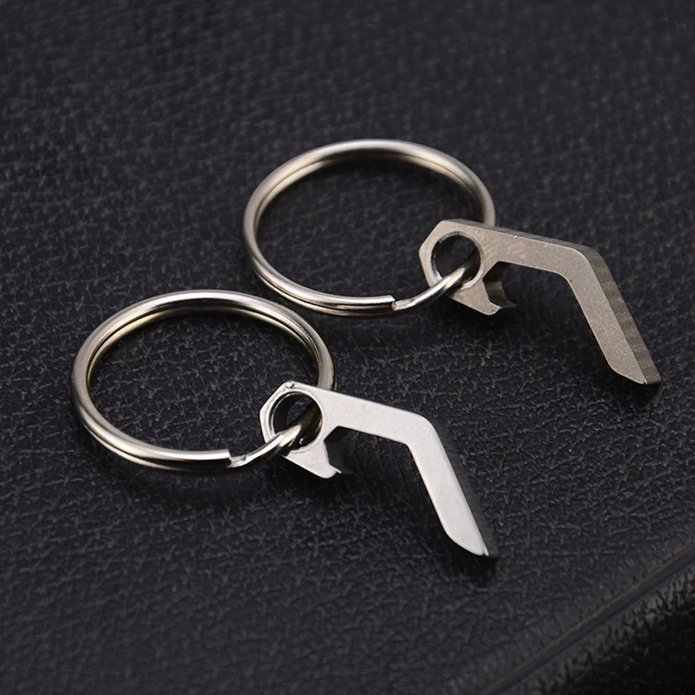 

1pc Corkscrew Outdoor Camping Picnic Multifunctional Mini Bottle Opener Portable Tool Stainless Steel Titanium Alloy Keychain