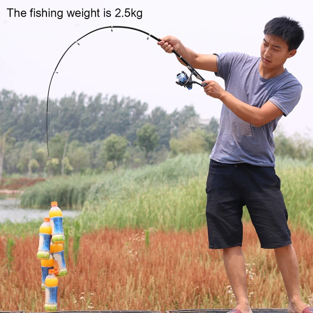 1-2.1m Telescopic Mini Spinning Fishing Rod Ultra Short Super Hard