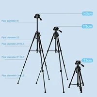 55” 140CM Travel Digital Camera Tripod Professional  Aluminum Tall Phone Stand With Quick Plates Mount Pan Head For DSLR SLR - Image 5