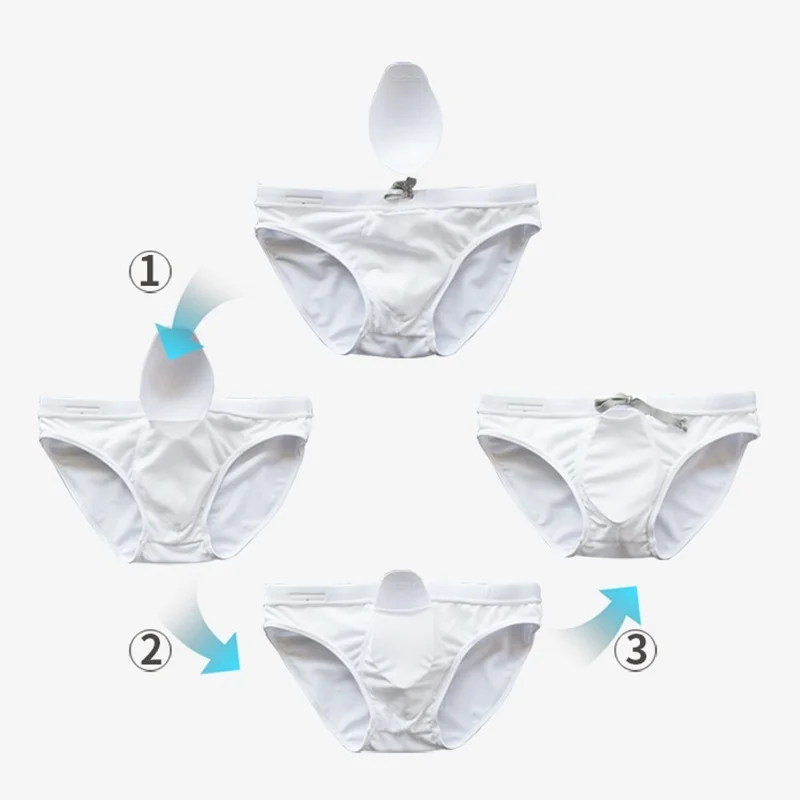 1Pc 3D Sponge Protective Pad Enhancing Men Underwear Bulge Cup Pad Cushion Sexy Swimming Trunks Swim Brief Removable Push Up Pad
