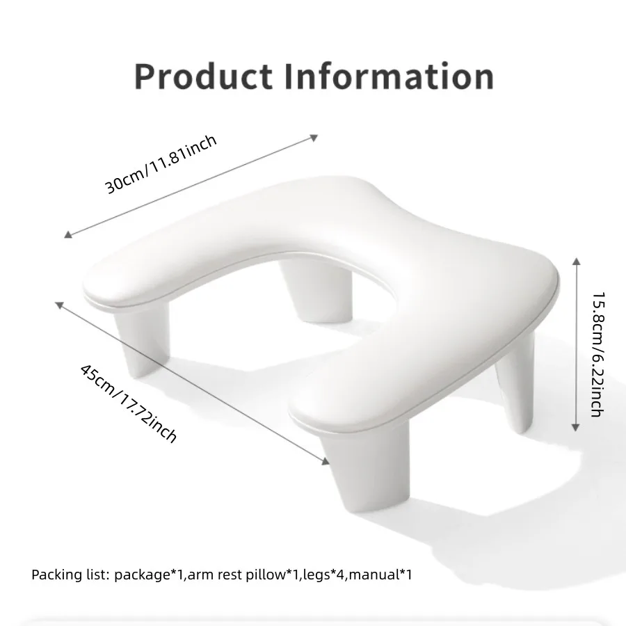 Nail Art Hand Pillow Manicure Comfortable Tilt Soft PU Leather U Shape Nail Hand Pillow for Manicure Salon Use