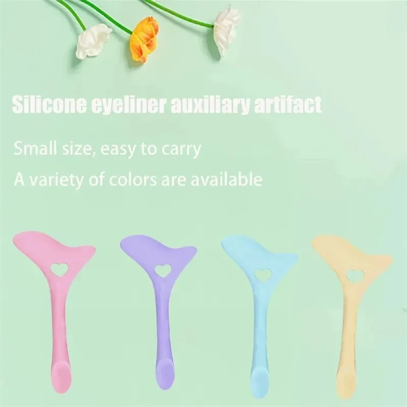 Eyeliner Makeup Stencils 1pc Multi-functional Silicone Eyeliner Aid Tool Drawing Lipstick Wearing Aid Face Cream Applicator