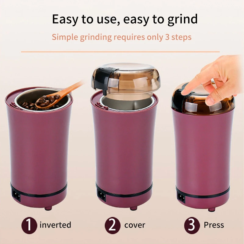 Buy Wholesale China Unique Detachable Spice Nuts Grinder Small Size Electric  Stainless Steel Blades Coffee Bean Grinder & Small Electric Coffee Grinder  at USD 10