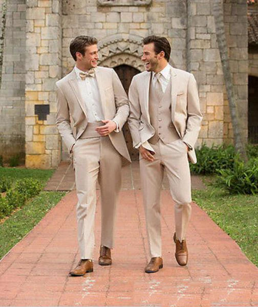 Traje Masculino Traje Padrinhos Casamento De Dia Conjuntos De