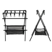 

New Outdoor Camping Folding Rack Self Driving Tour Vehicle Mounted Clothes Rack Drying Support Storage Rack Portable Tripod