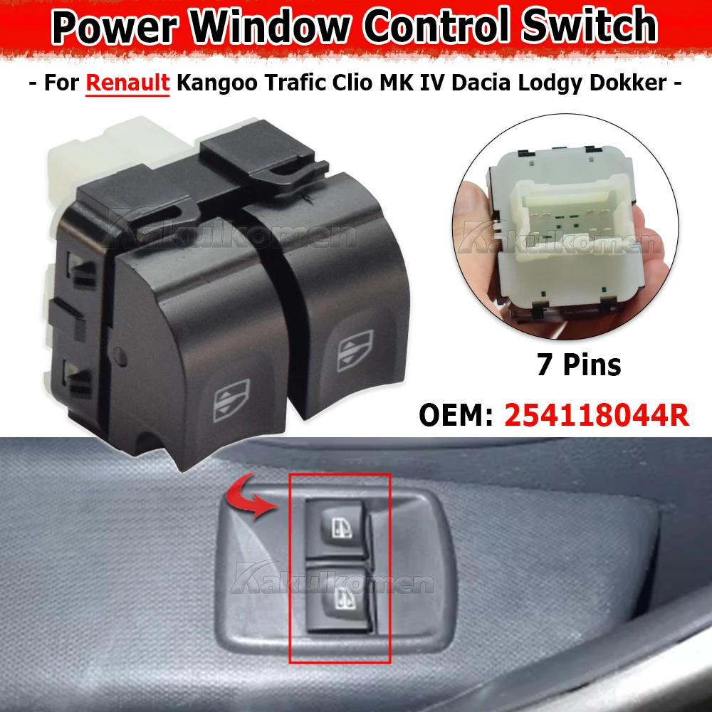 Interruttore Alzacristallo Per Renault Clio 4 - Compatibile Con Modelli 2013-2019 - Foto 4