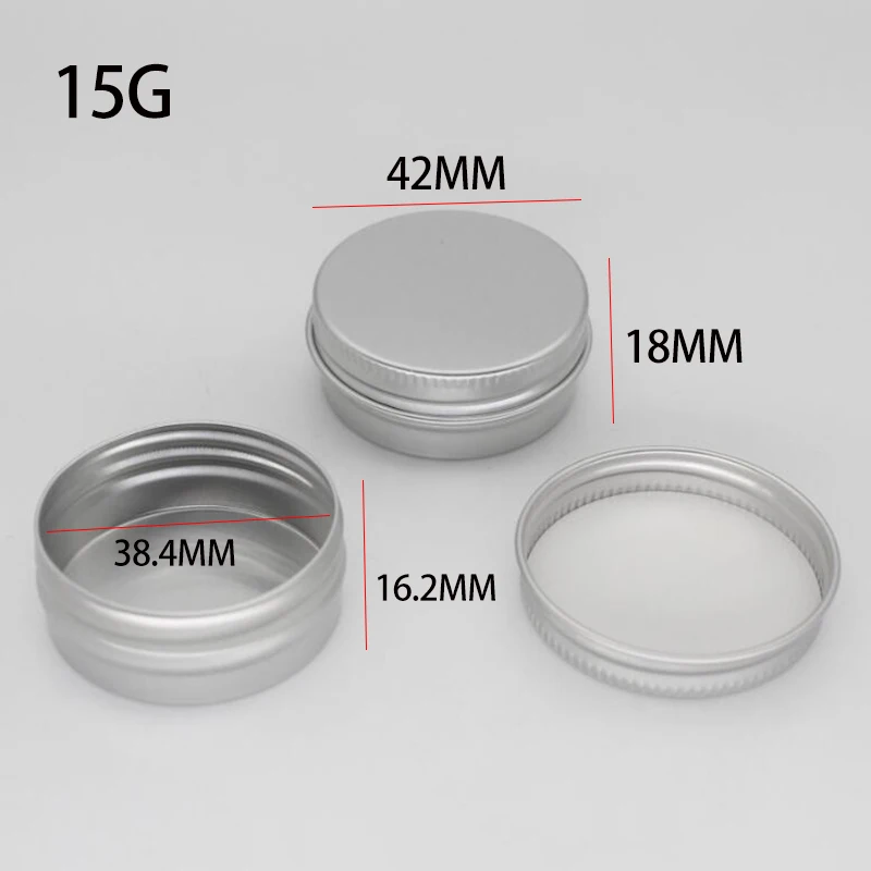 30 Tarros De Aluminio 50 Ml Con Tapa - Botes Metálicos Redondos D57xH28 Mm, Para Cosmética, Velas DIY, Muestras, Viaje