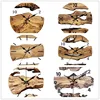 Classical Wood Grains Designs Wall Clock 30cm Quiet Mechanism Transparent Tempered Glass Clock for Bedroom and Kitchen 1