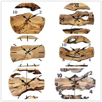 Classical Wood Grains Designs Wall Clock 30cm Quiet Mechanism Transparent Tempered Glass Clock for Bedroom and Kitchen 1