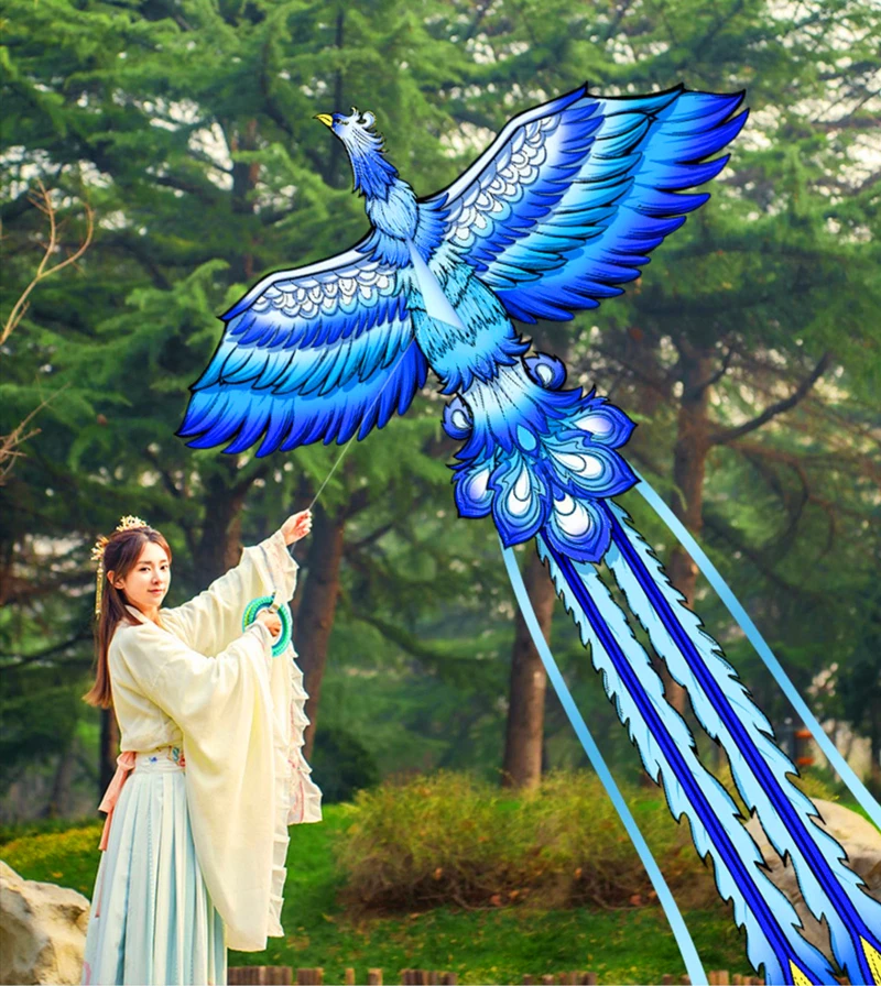 Free Shipping Phoenix kites flying butterfly kites surf outdoor toys for children kites string line folding kite parachute koi 3