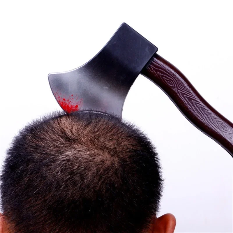 Halloween Horror Props Blood Fake Ax Saws Knife Headband for Halloween Party Masquerade Decoration Supplies