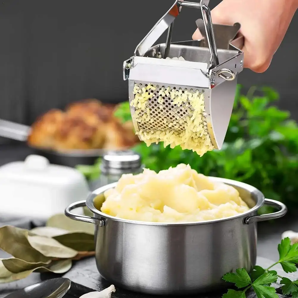 

Potato Ricer Stainless Steel Potato Masher Heavy Duty Potato Ricer Masher For Food Fruit Vegetable Juicer Kitchen Tool