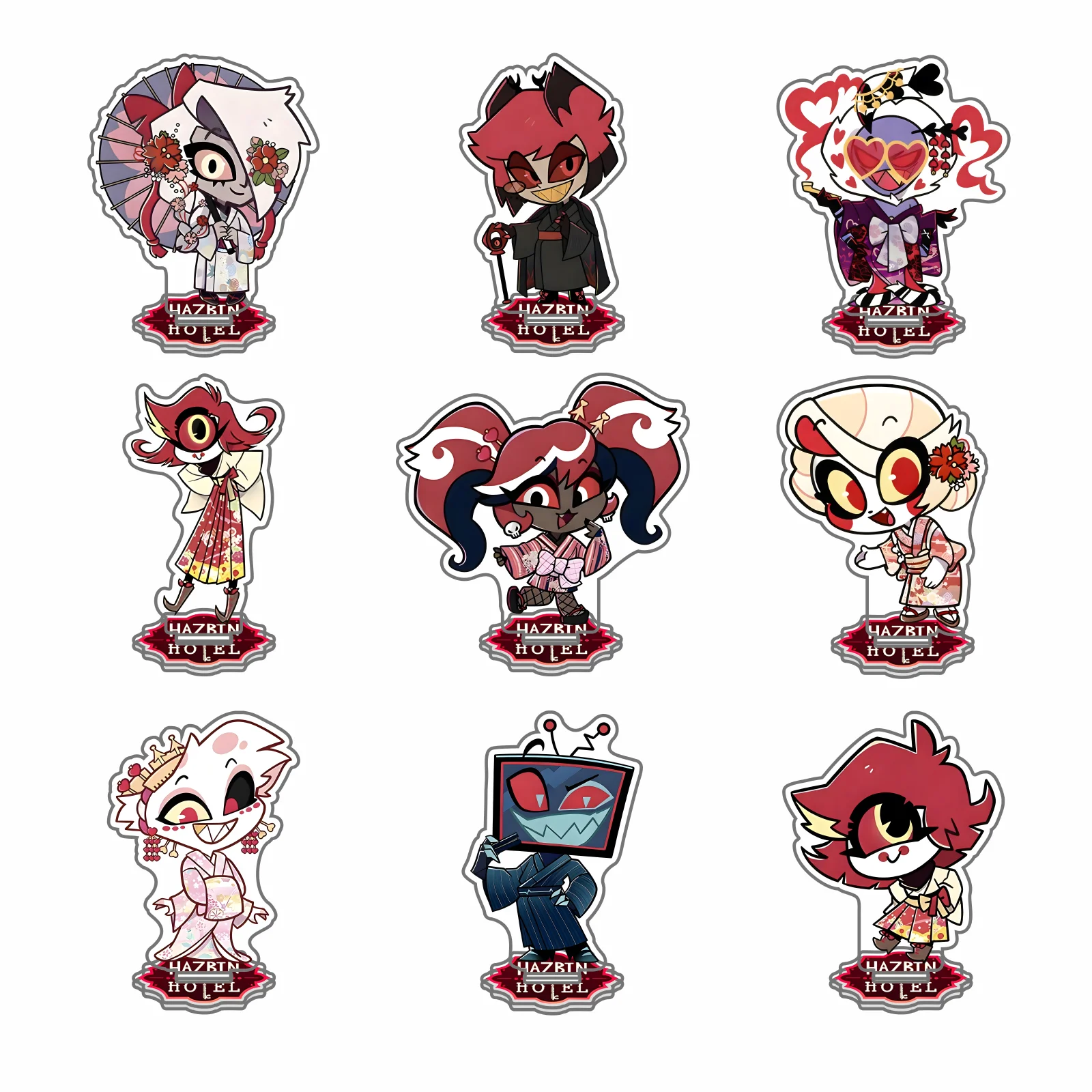 Anime-Figur Hazbin Hotel 2 Acryl-Ständer Charlotte/Alastor Tischdekoration Zubehör Deko-Geschenke Exquisite Produkte