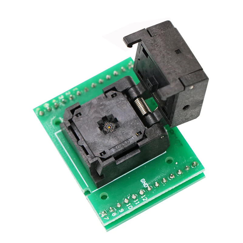 QFN IC programmer socket Pitch 0.5mm Clamshell Chip Size 3*3 Flash Adapter QFN12 MLF12 Burn in Socket