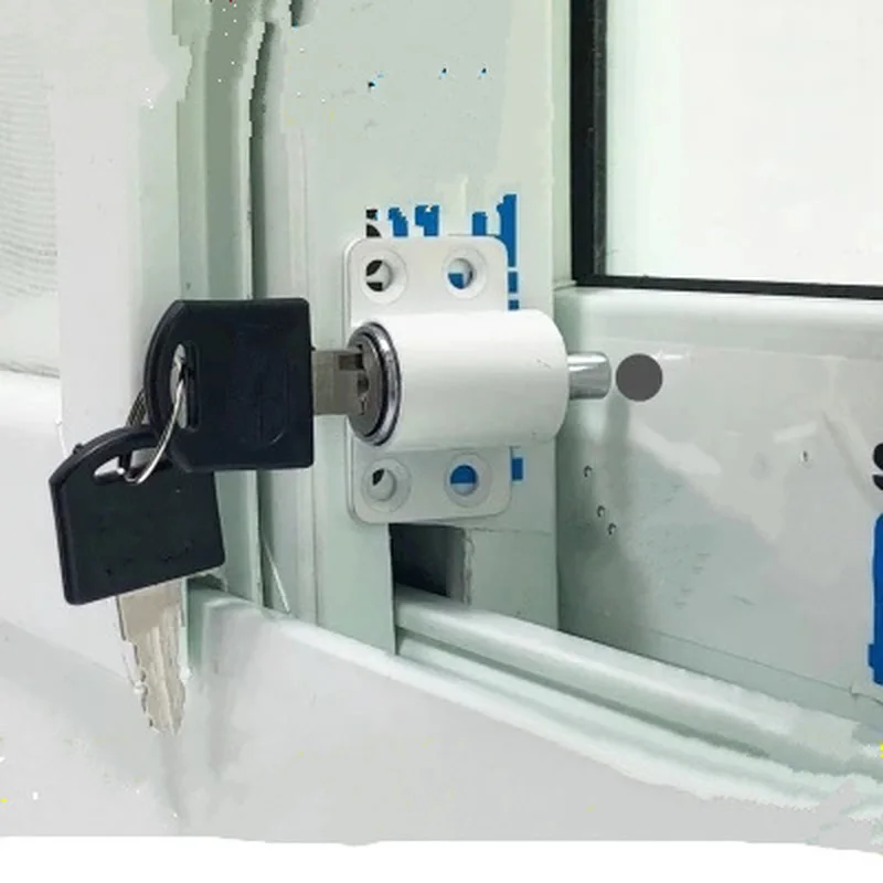 Zinc Alloy Sliding Window Lock Key Push Child Safety Protection Lock Anti-theft Door Window Security Tool Chest Mini