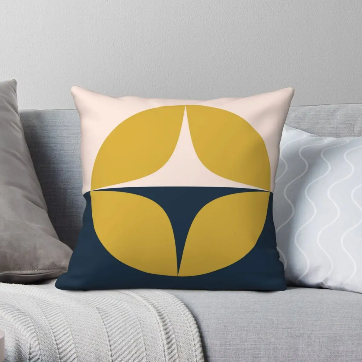 

Modern Minimalism In Yellow Pillowcase Polyester Linen Velvet Creative Zip Decorative Pillow Case Sofa Seater Cushion Cover