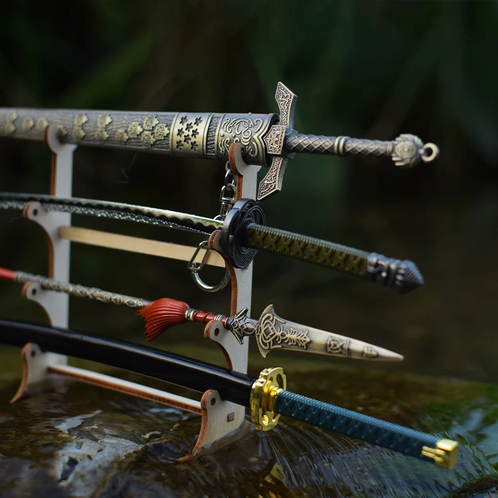 

Коллекция японского оружия катаны 22 см, кольцо игровой периферический Elden Ranni, цельнометаллический самурайский меч, рука мальения, модель ручной работы