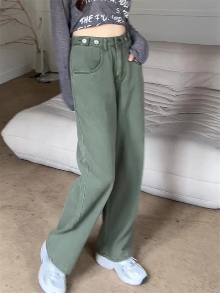 Pantalones Mujer Cargo Holgados-Verde Militar SIMPLEE