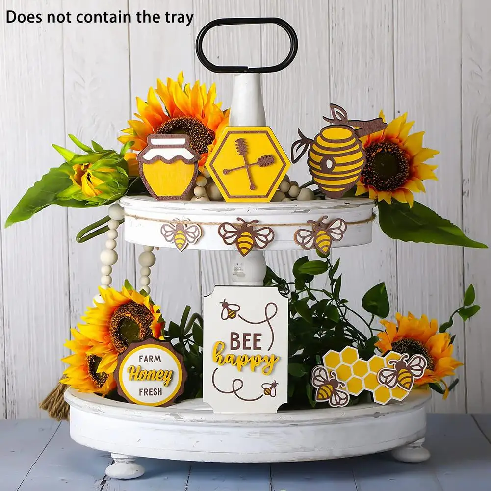 

Mini Bee Festival Decoration Sturdy & Durable Suitable for Tiered Pallets and Trees Farmhouse and Country Flavors