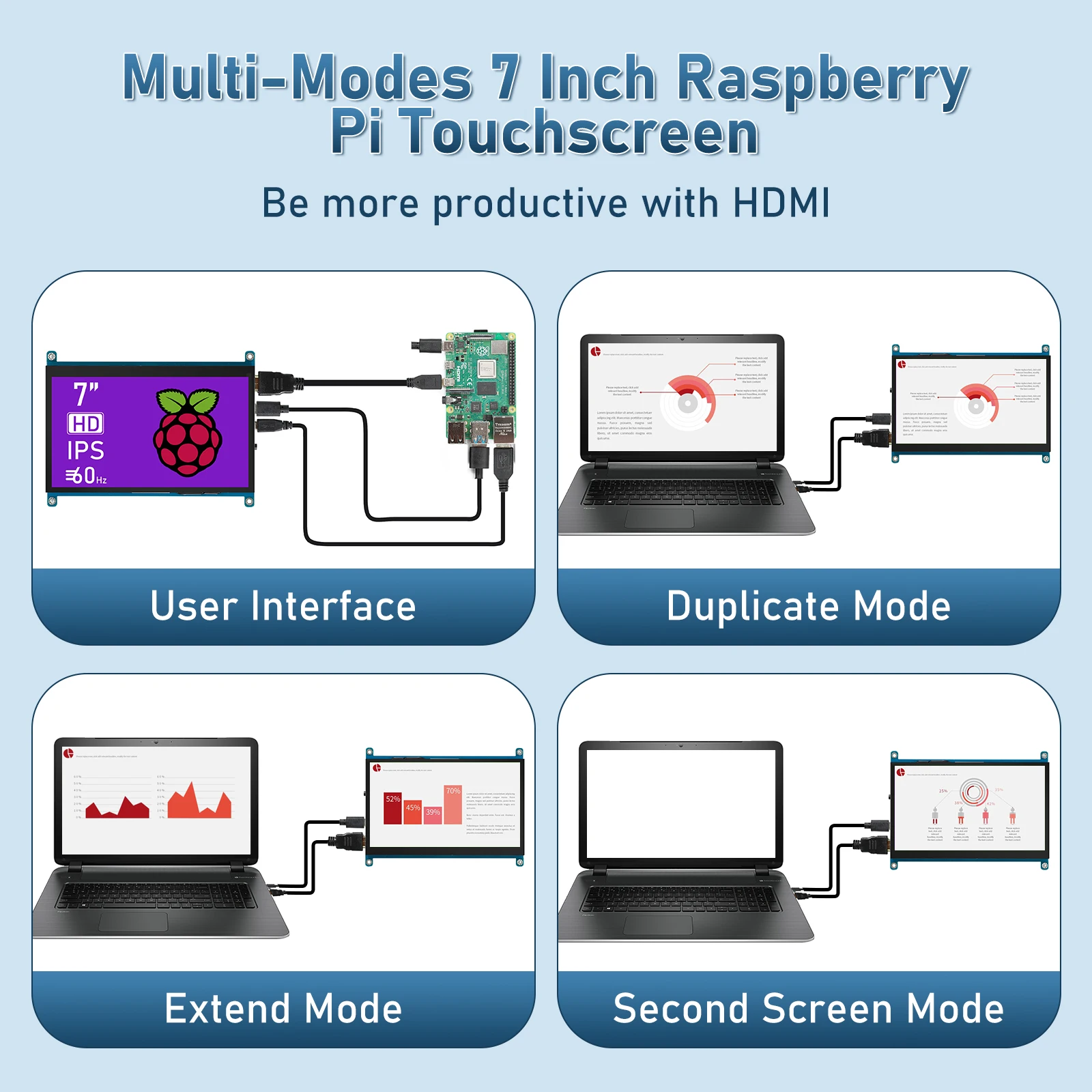 Portátil 7 Polegada ips hdmi monitor mini